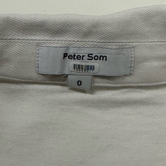 EUC | Peter Som | Button Denim Romper | White | Size 0 - Picture 8 of 16